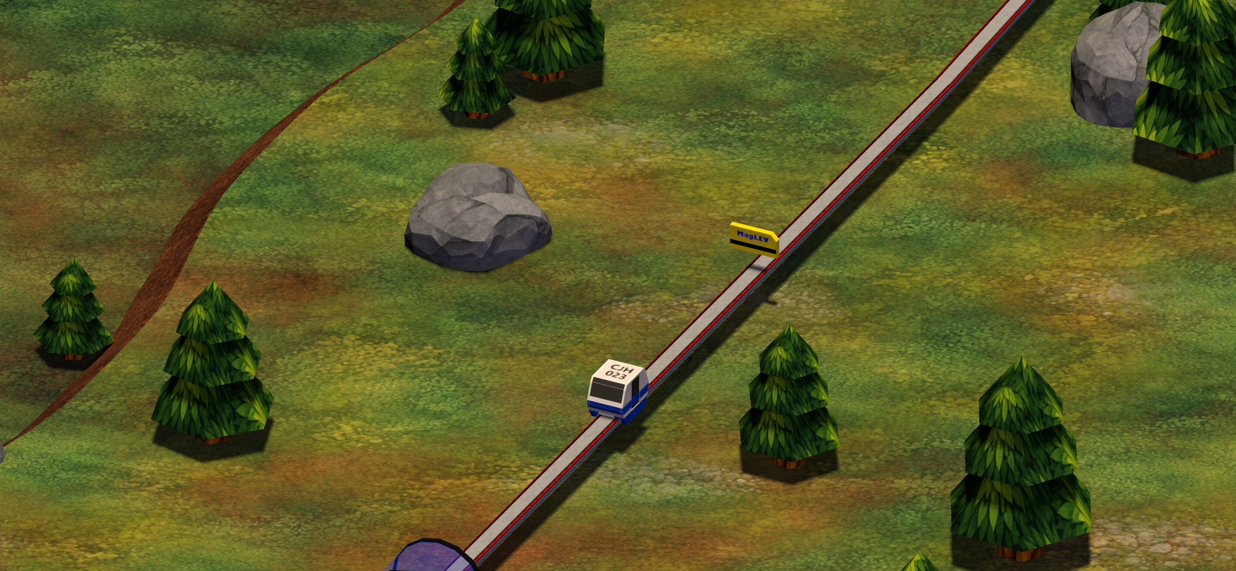 Insane Train isometric rail scene